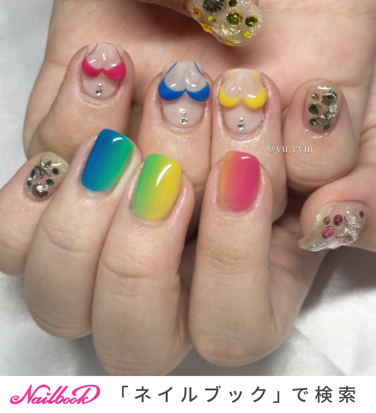夏/カラフル - nail salon Rym / YUMIのネイルデザイン[No.10038227