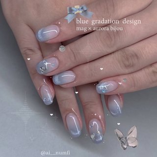 2026年】新着順｜マグネット/水色/蝶々ネイルのネイルデザイン｜ネイル