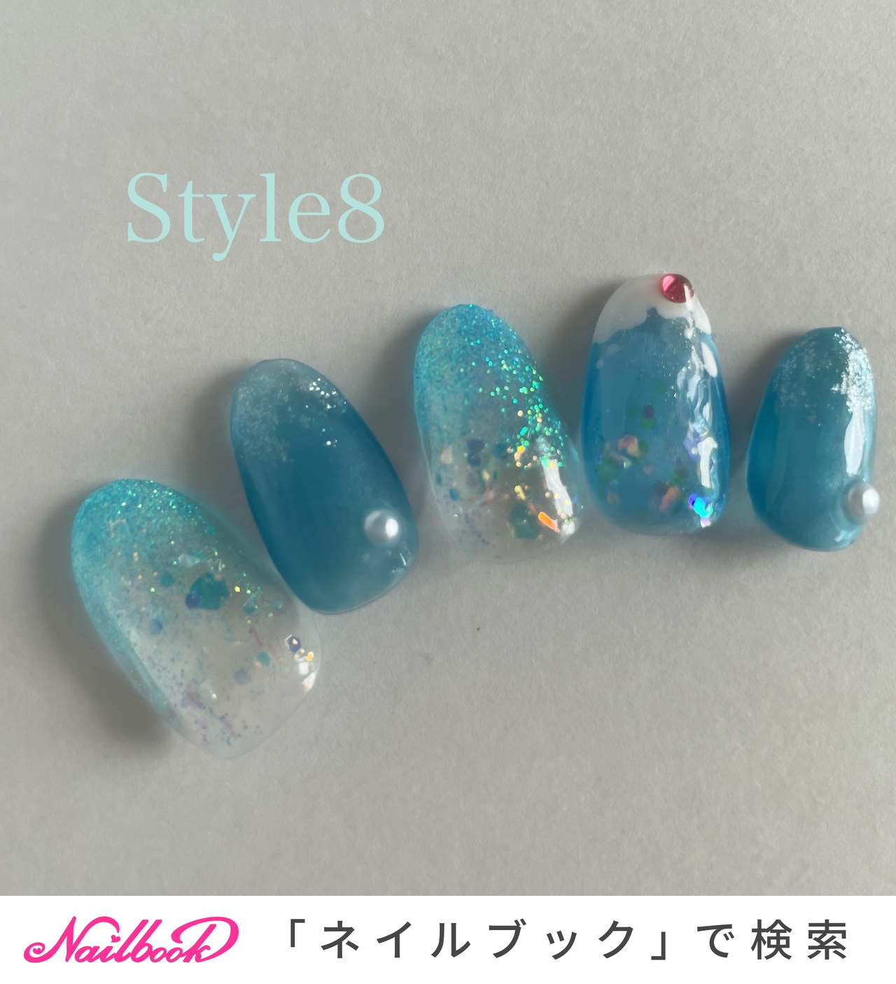 人気順｜水色/クリームソーダのネイルデザイン｜ネイルブック