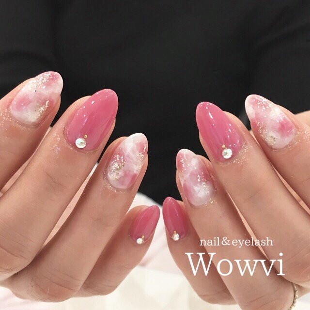 オールシーズン オフィス デート 女子会 ハンド 博多nail Eyelash Wowviのネイルデザイン No ネイルブック