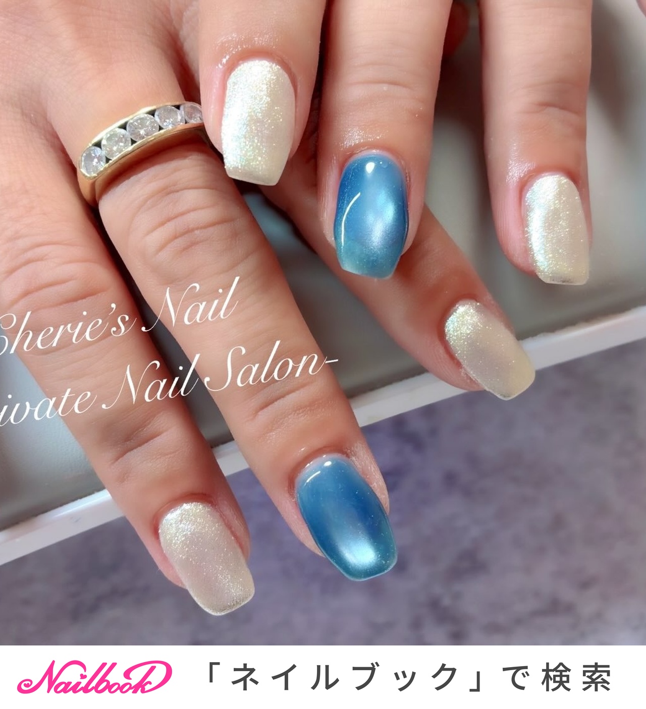 ネイル✨set 早い者勝ち 夏/ハンド/ラメ/マグネット/ミディアム - Sawata Chikaのネイル