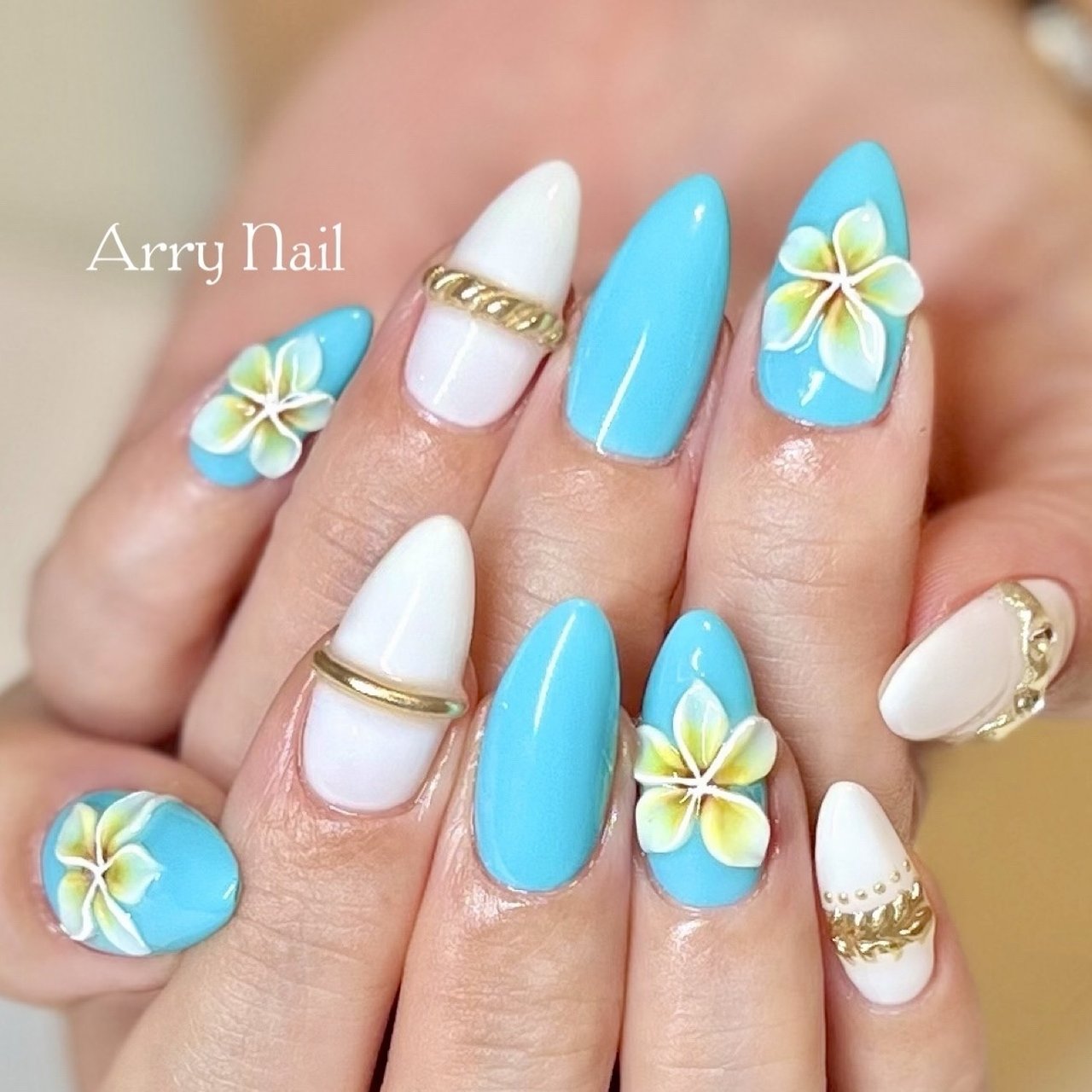 夏/海/リゾート/ハンド/フラワー - Arry Nail アリーネイルのネイル