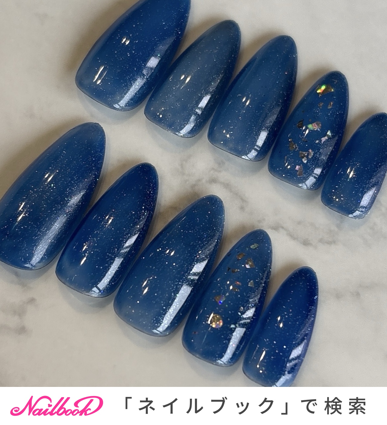 ネイビー/ネイルチップのネイルデザイン｜ネイルブック