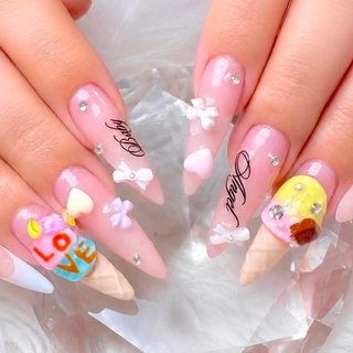 ネイルチップ イニシャル追加無料 指輪ネイル リングネイル(リング/アクセサリー)/#イニシャルネイルのネイル