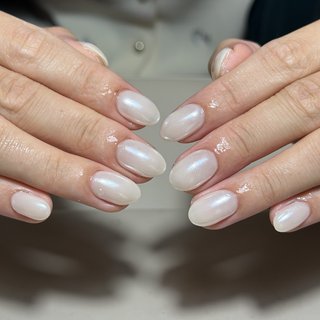 ワンホンネイル(ワンホン/中国ネイル/中華ネイル)/ガラスフレンチ
