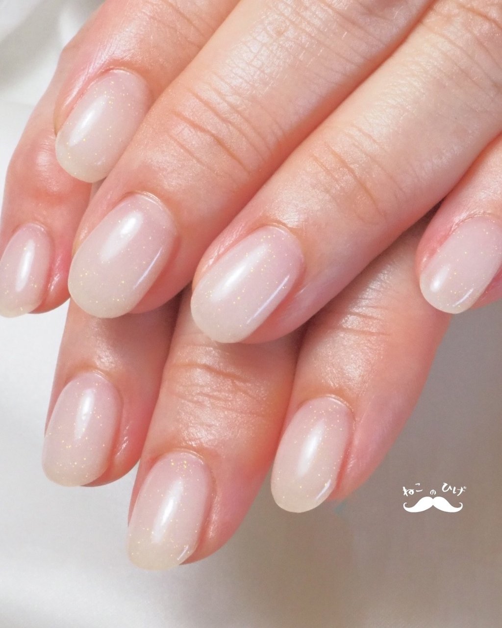 夏/オフィス/ラメ/ミディアム/オーバル - Nail salon ねこのひげの