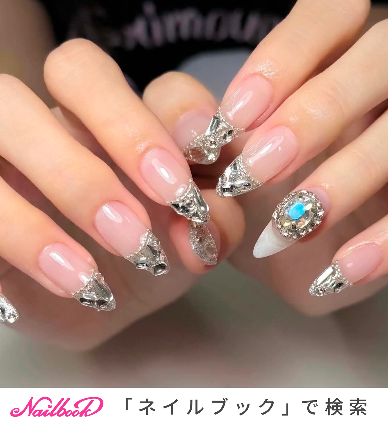 千鳥柄(千鳥格子)/ワンホンネイルのネイルデザイン｜ネイルブック
