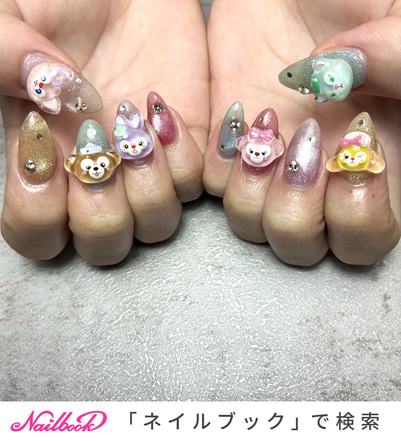 ダッフィーのネイルデザイン｜ネイルブック