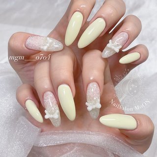 リボンガーリーネイル リボン/#ガーリーネイルのネイルデザイン｜ネイルブック