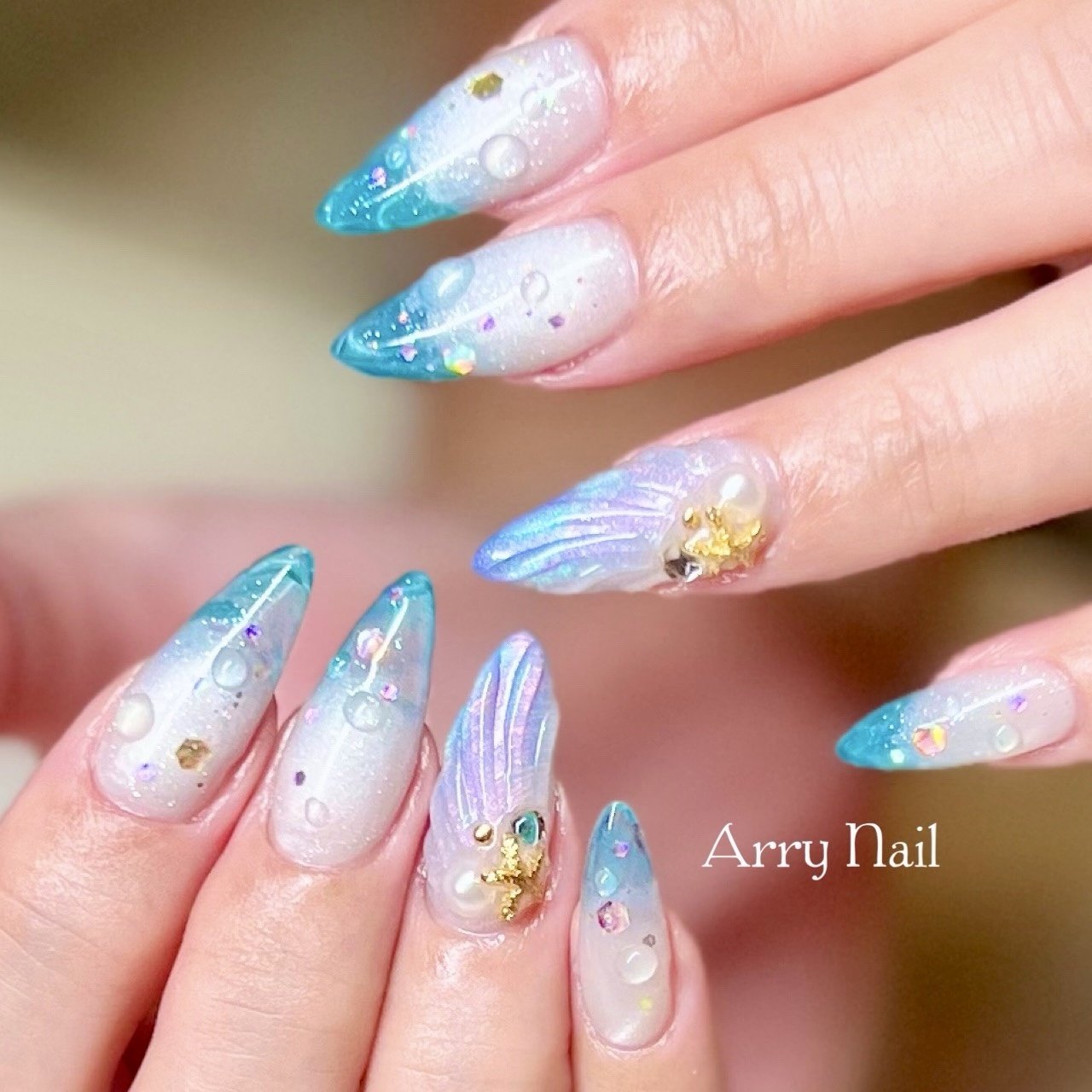 夏/海/リゾート/ハンド/水滴 - Arry Nail アリーネイルのネイル