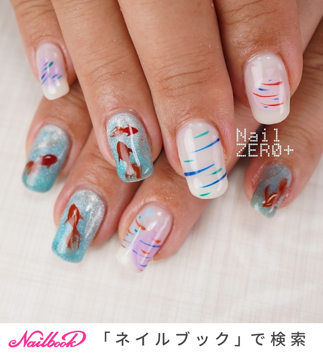 レッド(赤)/金魚のネイルデザイン｜ネイルブック