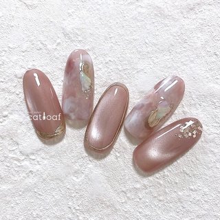 人気順｜大理石/マグネット/ピンクのネイルデザイン｜ネイルブック
