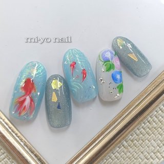 レッド(赤)/金魚のネイルデザイン｜ネイルブック