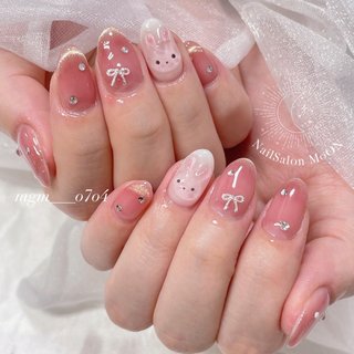 うさぎネイルのネイルデザイン｜ネイルブック