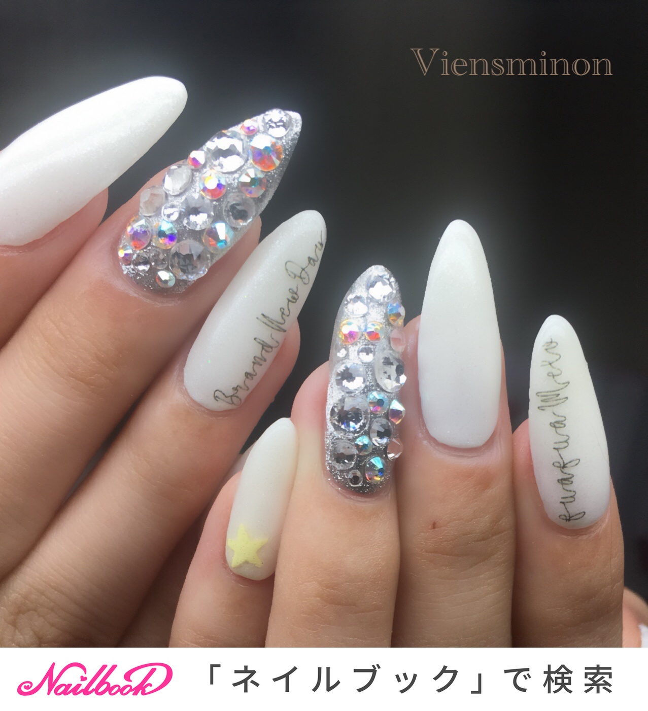 全面ストーンのネイルデザイン｜ネイルブック
