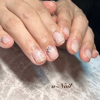 ネイルチップ　オーダー　大人可愛い　レースネイル　ニュアンス　ちゅるん　春　夏 2026年】新着順｜夏/ちゅるん/#レースのネイルデザイン｜ネイルブック