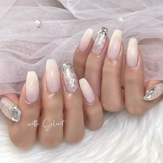 ワンホンネイル(ワンホン/中国ネイル/中華ネイル)/ガラスフレンチの