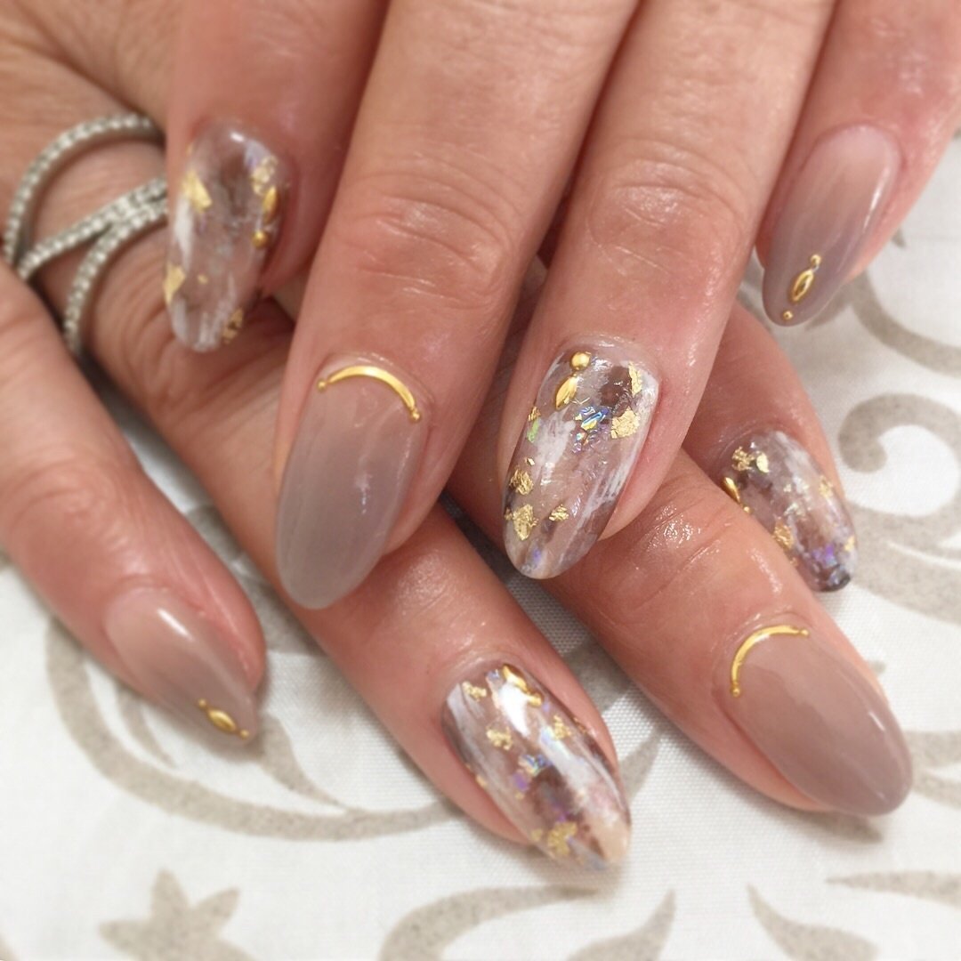 ハンド ホログラム シェル シースルー 大理石 Private Nail Salon Macle マクル のネイル デザイン No ネイルブック