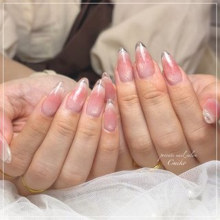 ネイルチップ ワンホン クリアハート シンプル ニュアンス 透け感