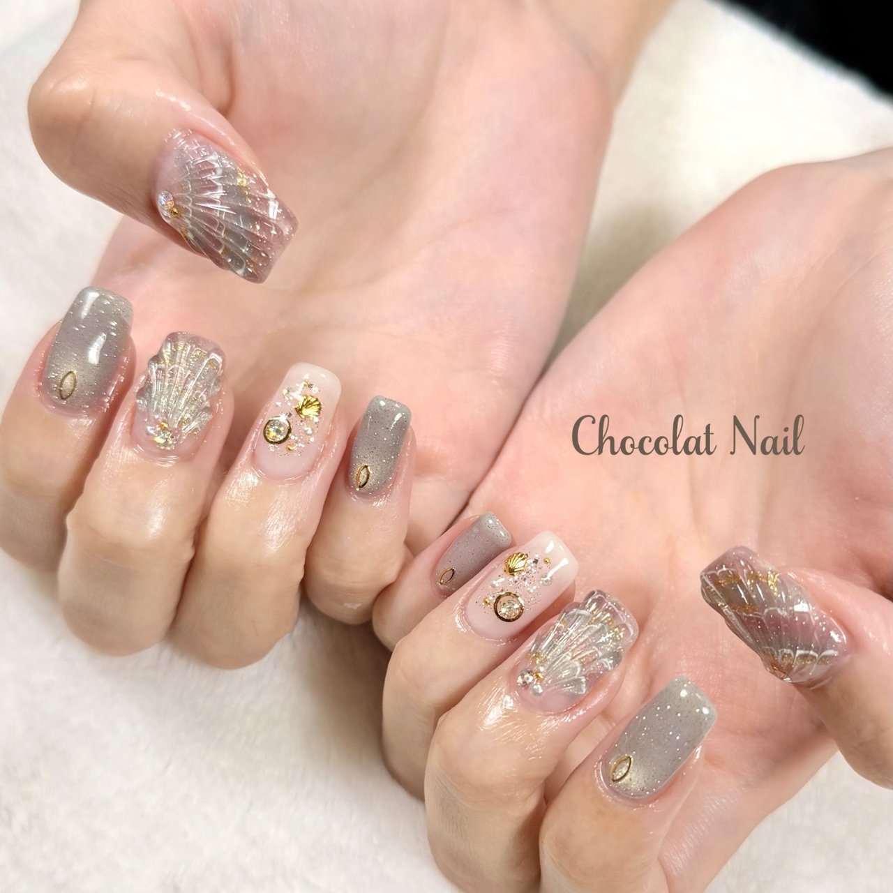 夏/ハンド/ジェルネイル - Chocolat Nail/大阪堀江のネイルデザイン[No