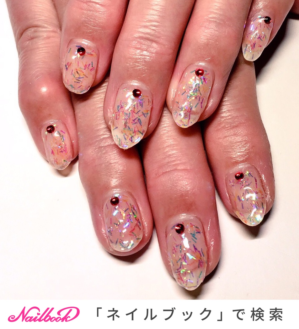 オールシーズン/ハンド/ホログラム/ワンカラー/ミディアム Nail salon Annのネイルデザイン[No.1925855]｜ネイルブック