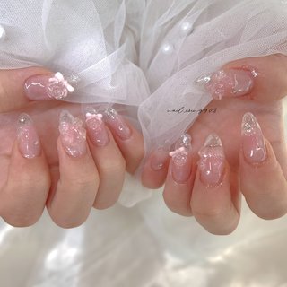 ワンホンネイル(ワンホン/中国ネイル/中華ネイル)/クリアフレンチの