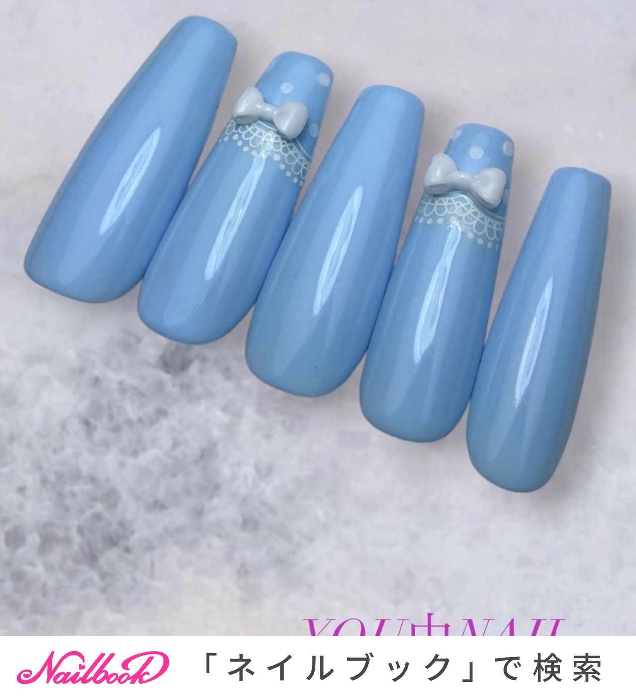 2way11本セット◎no.026クリスマスブルーフレンチガーリー ネイルチップ 2way11本セット◎no.026クリスマスブルーフレンチガーリー ネイル