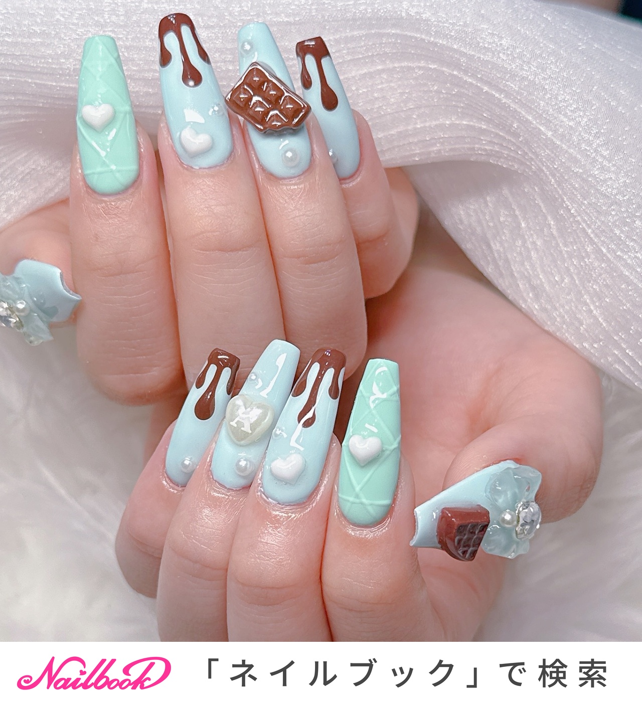 ネイルチップ イニシャル追加無料 指輪ネイル リングネイル(リング/アクセサリー)/#イニシャルネイルのネイル