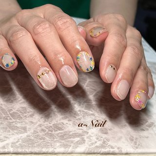 押し花(ドライフラワー)/リングのネイルデザイン｜ネイルブック