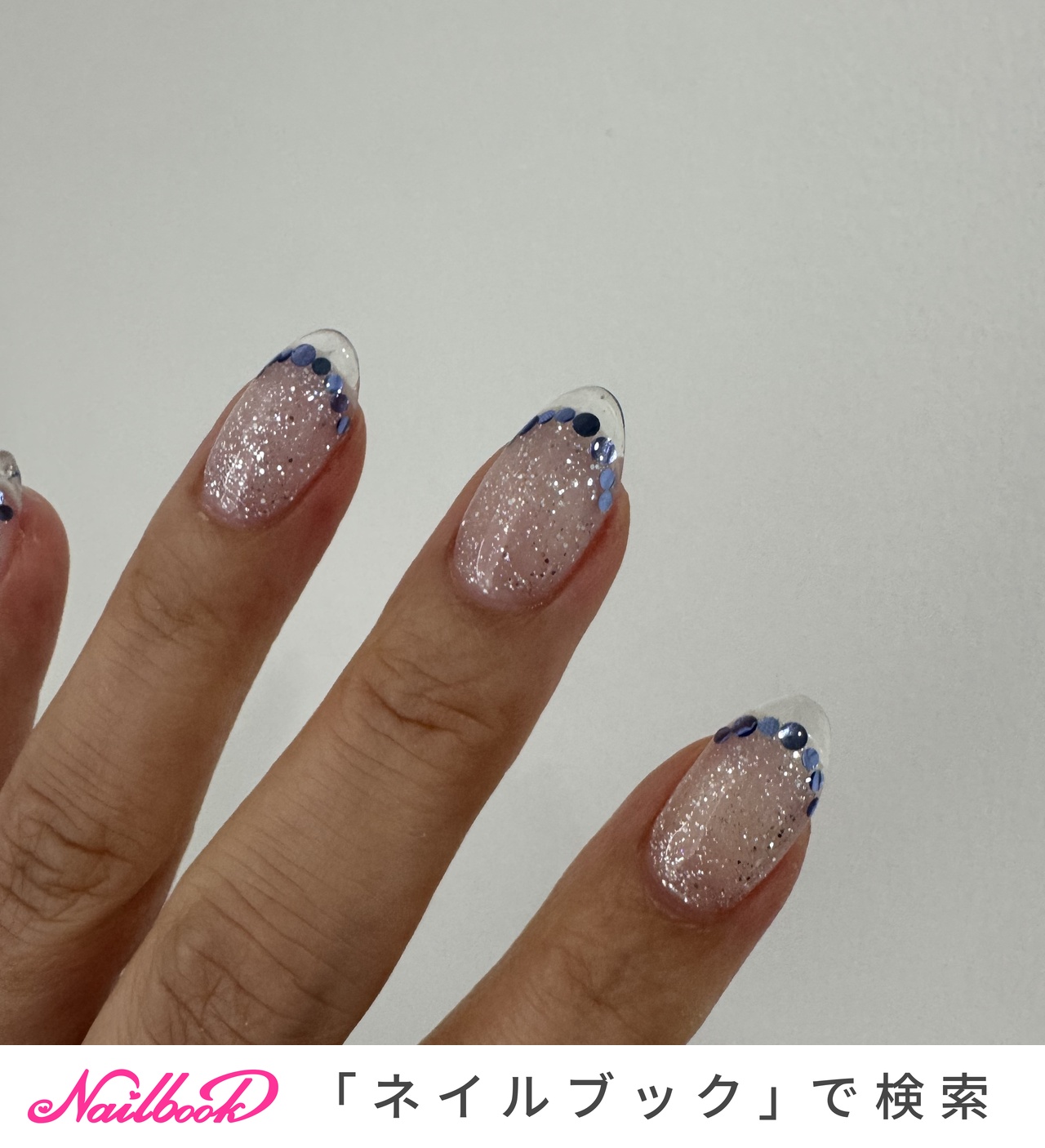 ネイルチップ クリアフレンチネイル 星ネイル マグネットネイル 夏
