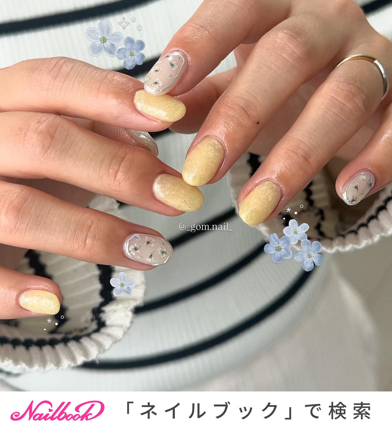 ネイル ネイルチップオーダー ちゅるん 韓国 ワンホン パステル 黄色