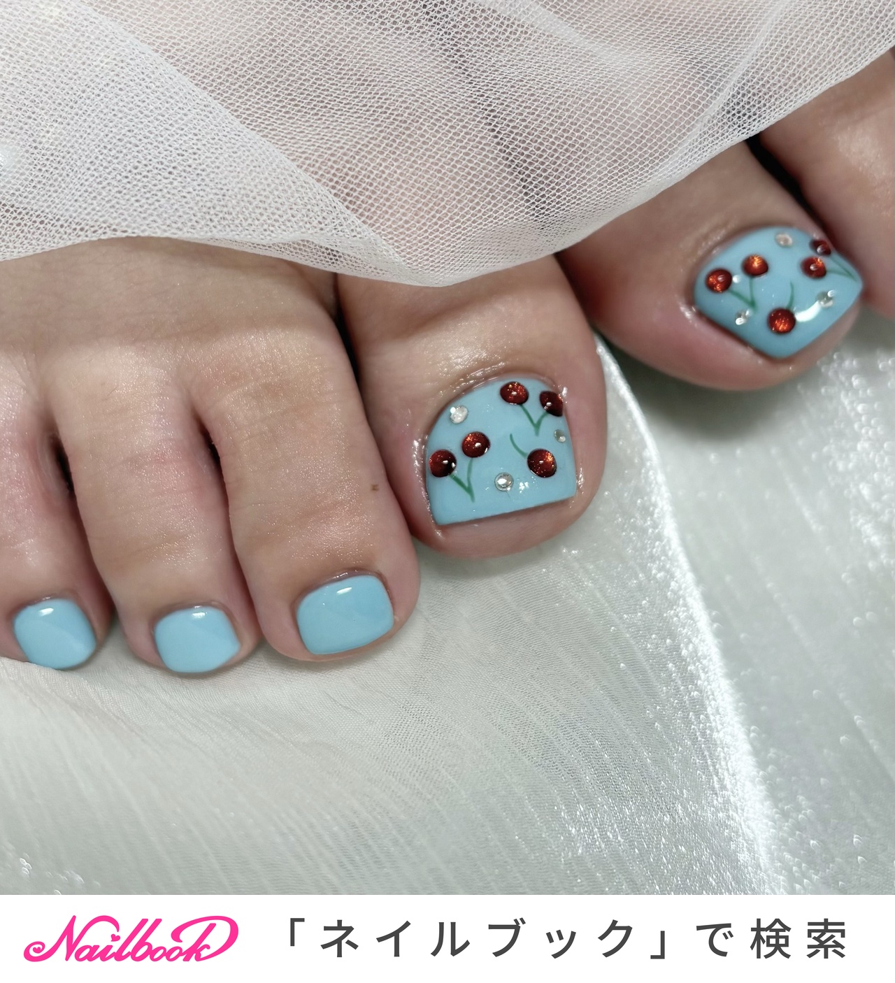 フット/#さくらんぼネイルのネイルデザイン｜ネイルブック