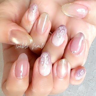 シェル(貝殻)/マグネットのネイルデザイン｜ネイルブック