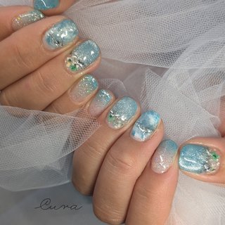 2026年】新着順｜#アクアブルーネイルのネイルデザイン｜ネイルブック