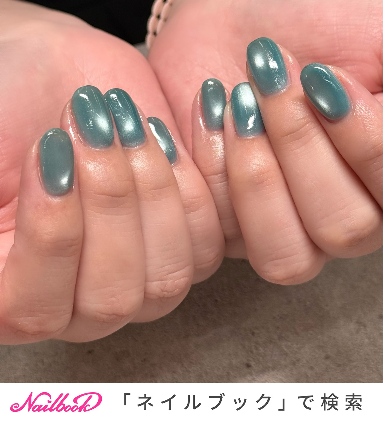 マグネット/水色/#enoi⁣のネイルデザイン｜ネイルブック