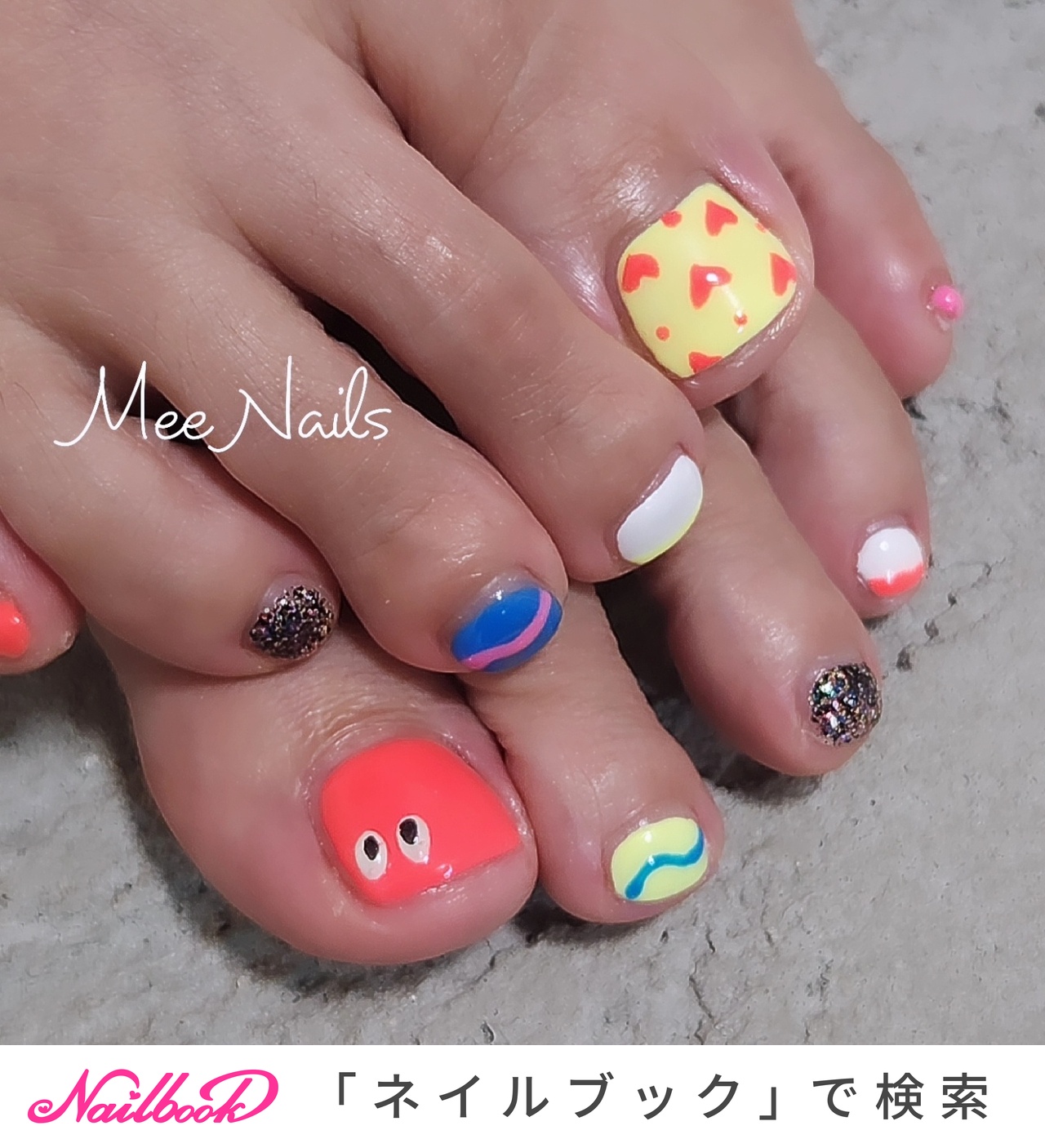 夏/レトロ/ポップネイルのネイルデザイン｜ネイルブック