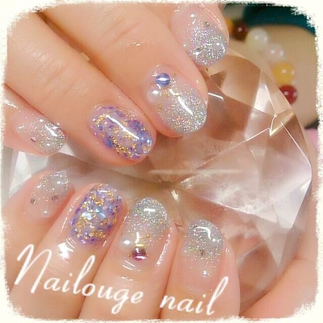 春 デート 女子会 ハンド ラメ Nailsalon Nailougeのネイルデザイン No ネイルブック