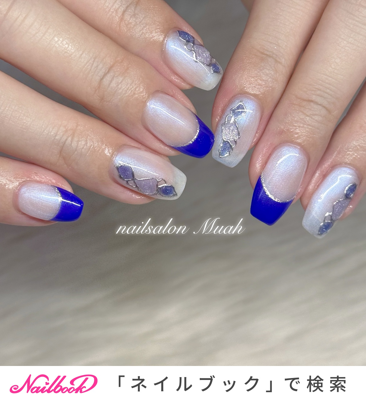 sample】オーダーネイルチップ 推し活 付け爪 つけ爪 赤 青 星 薔薇