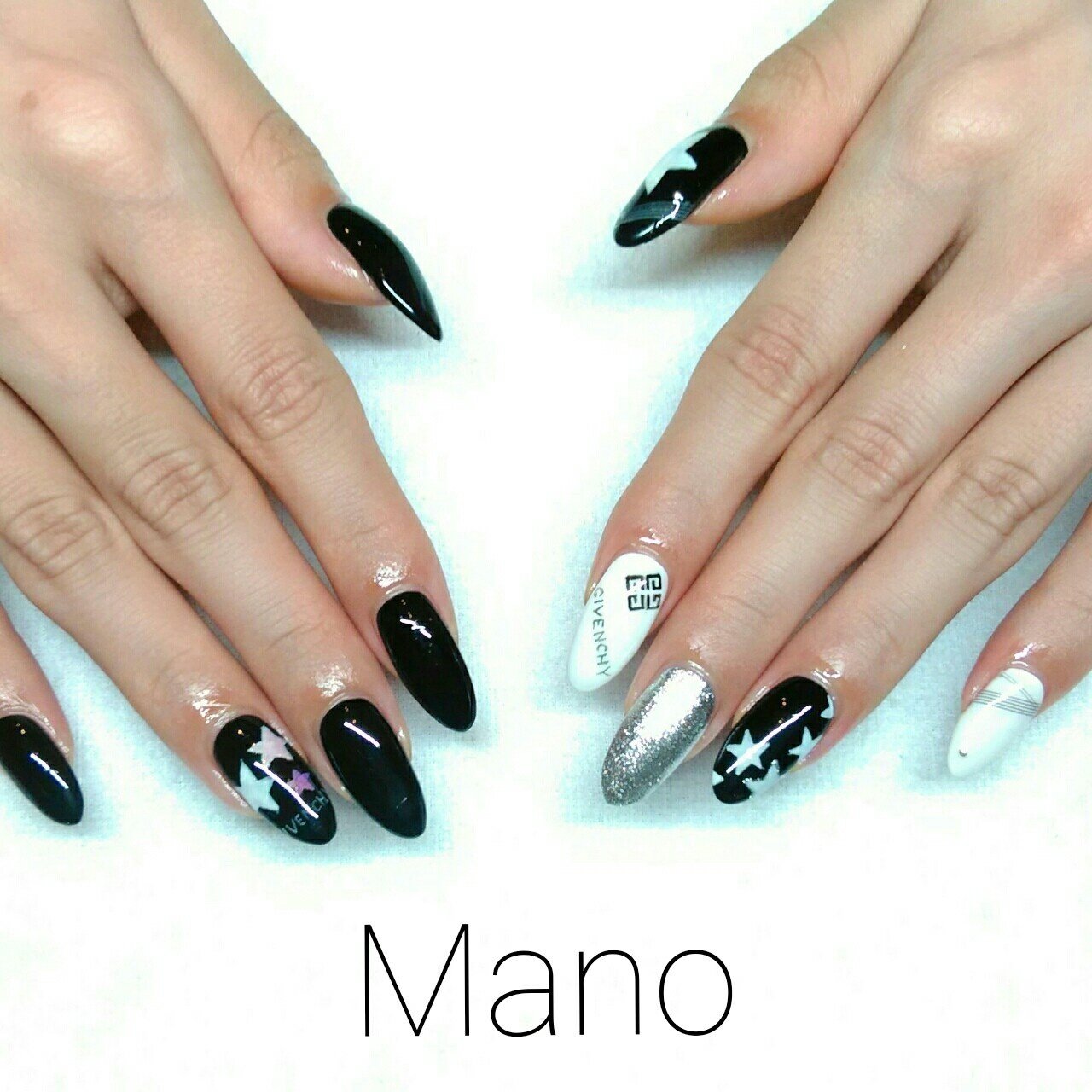 オールシーズン ハンド シンプル ラメ 星 Mano Nail Estheのネイルデザイン No ネイルブック