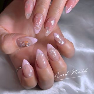 リボン/#ガーリーネイルのネイルデザイン｜ネイルブック