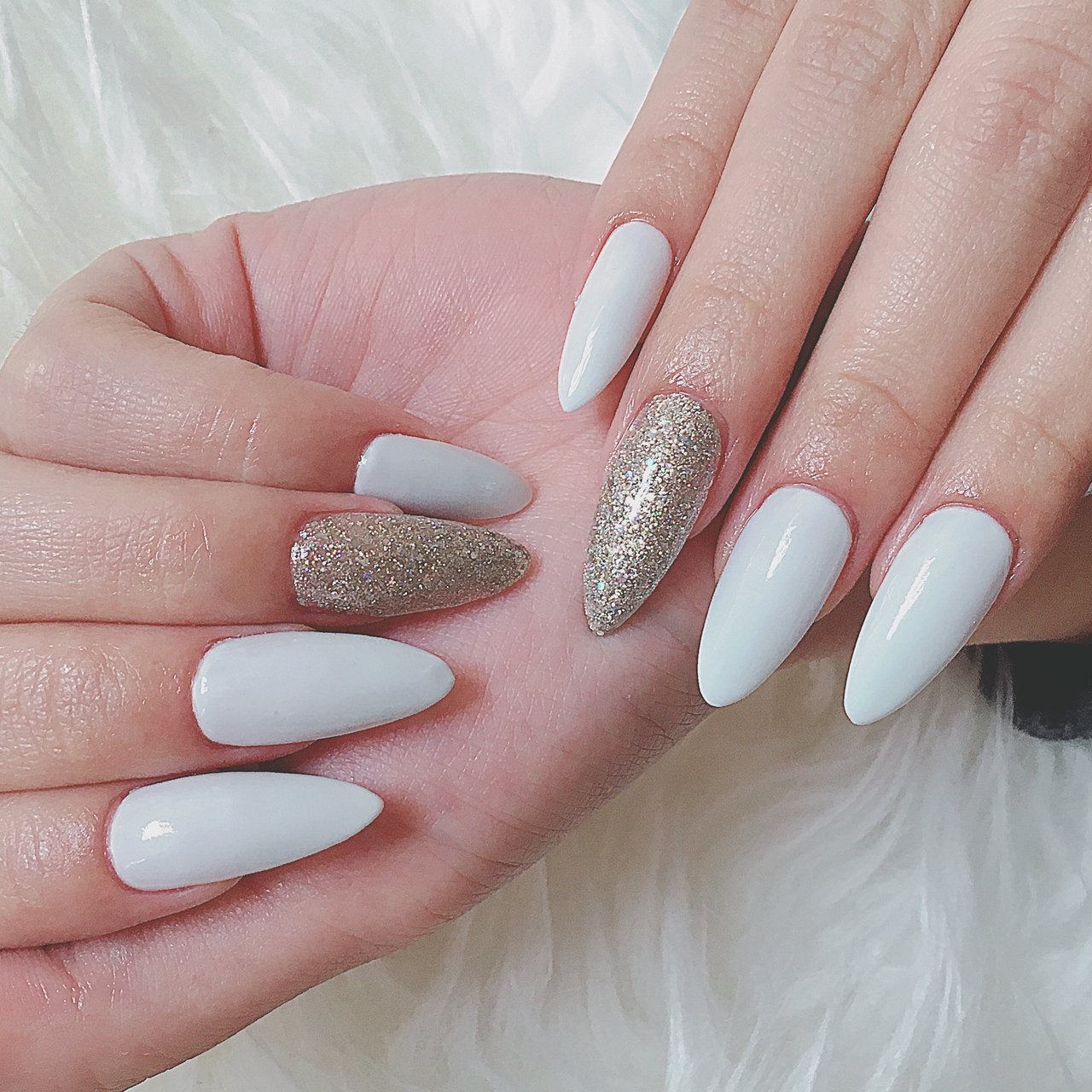 オールシーズン ハンド ワンカラー ロング ホワイト Aiのネイルデザイン No ネイルブック