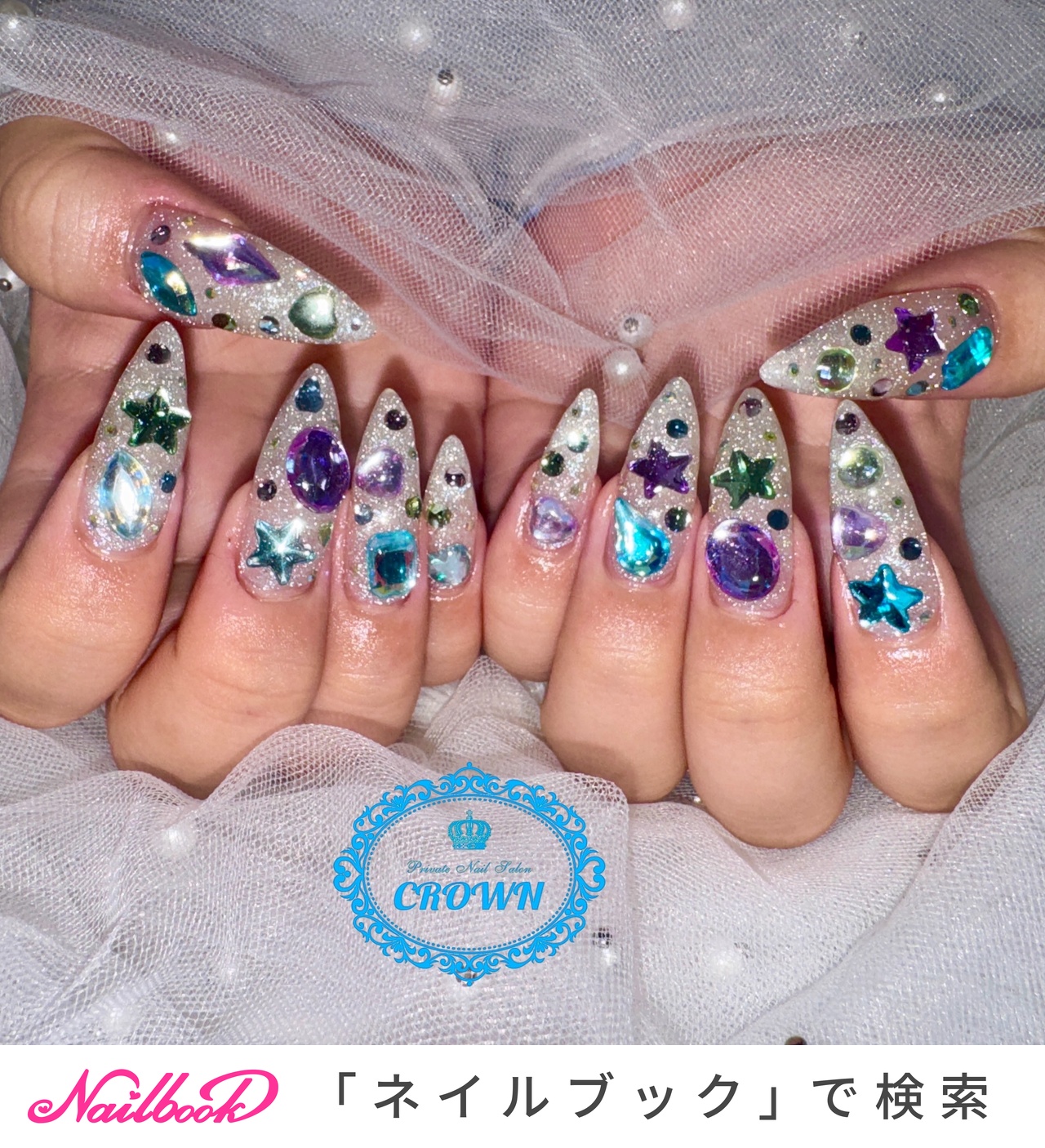 宝石ネイルのネイルデザイン｜ネイルブック