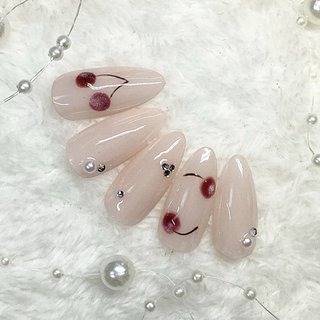 ワンホン/レッド/マグネットネイルのネイルデザイン｜ネイルブック