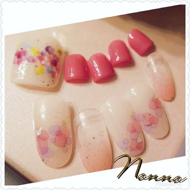 春 入学式 デート シンプル グラデーション Private Nail Room Nonnoのネイルデザイン No ネイルブック