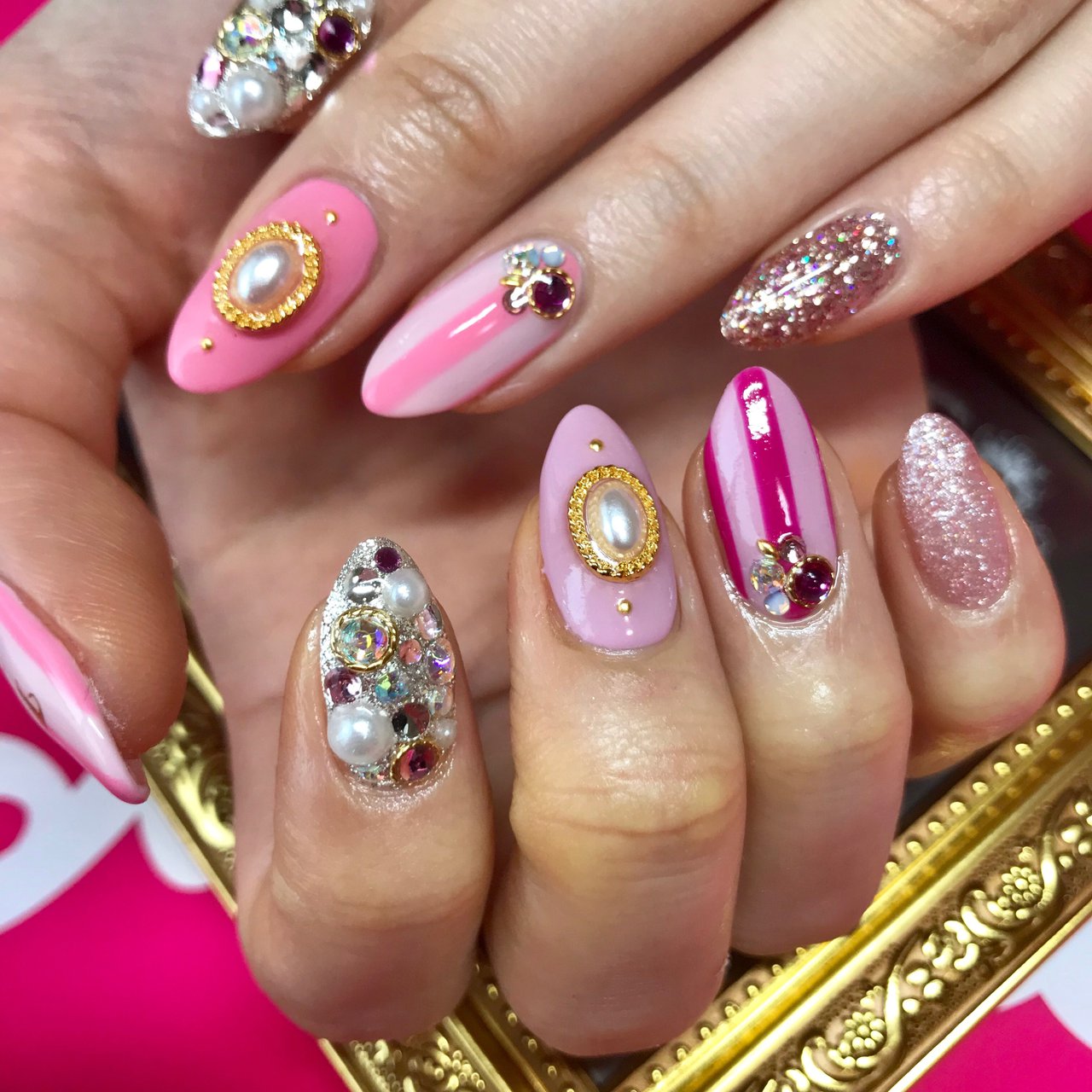 オールシーズン パーティー デート 女子会 ビジュー S Nailのネイルデザイン No ネイルブック