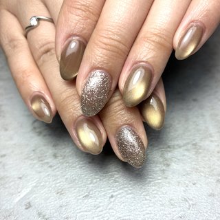 ラメワンカラーのネイルデザイン｜ネイルブック