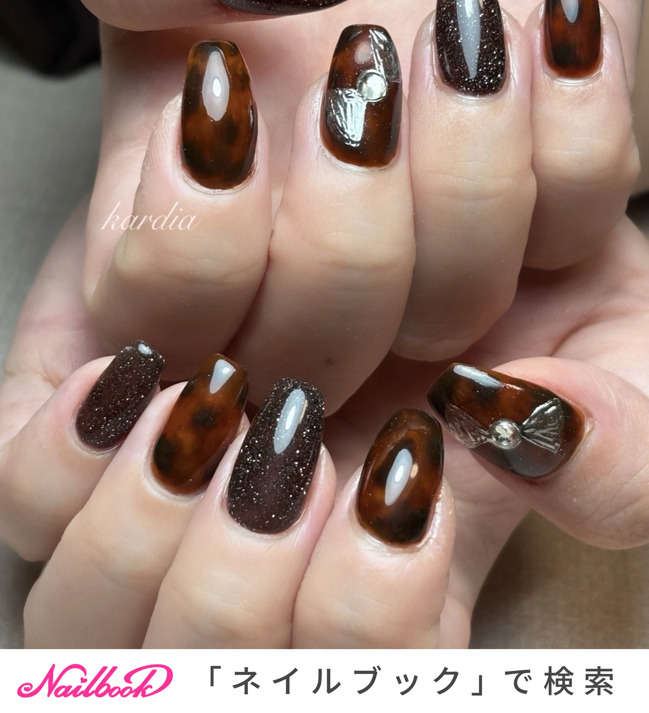 ニュアンスべっ甲のネイルデザイン｜ネイルブック