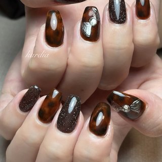 ニュアンスべっ甲のネイルデザイン｜ネイルブック