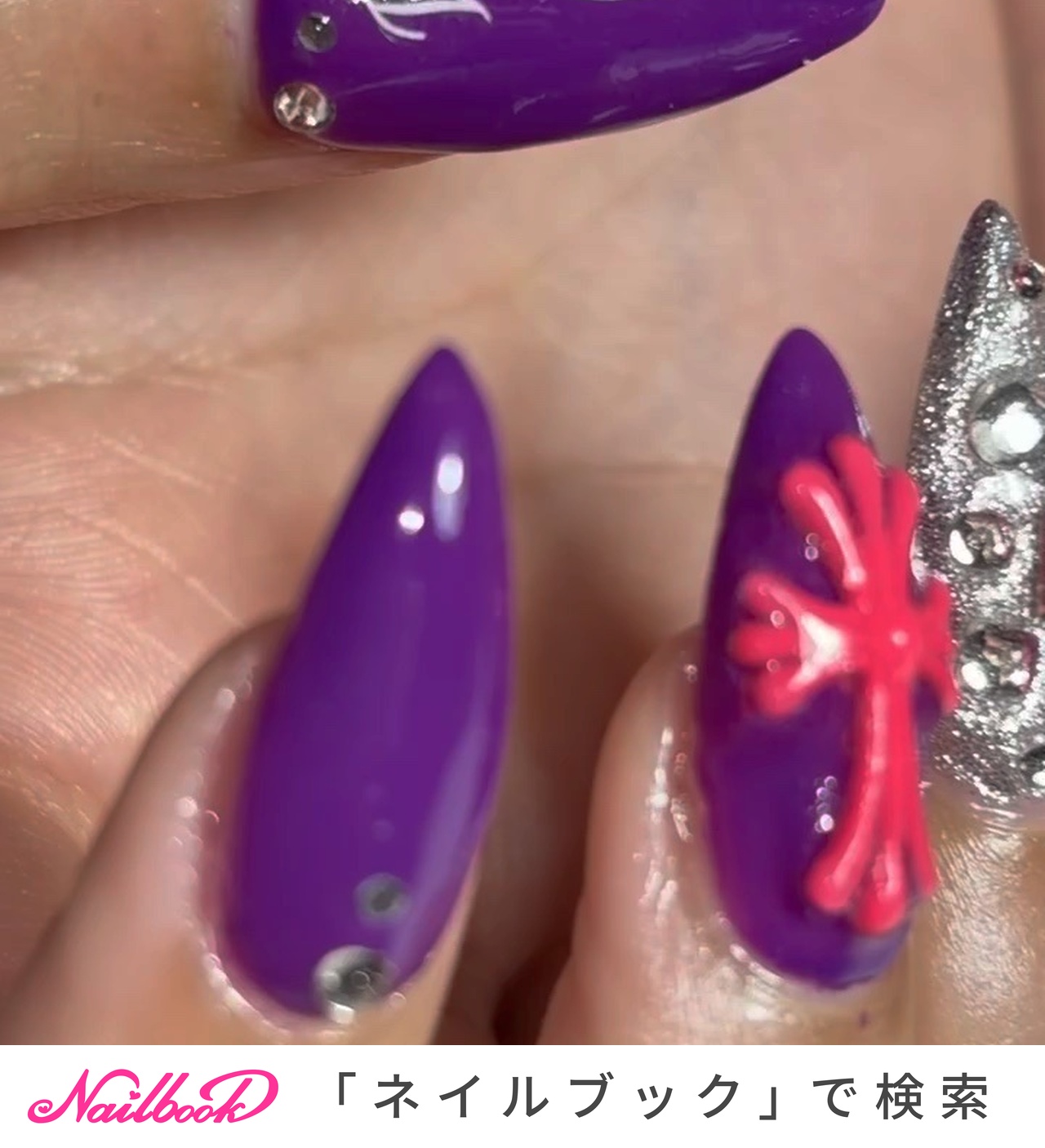 パープル(紫)/#クロムネイルのネイルデザイン｜ネイルブック