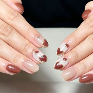ハート/ワンホンのネイルデザイン｜ネイルブック
